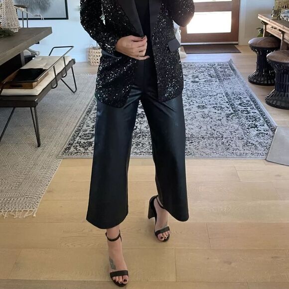 Spanx Leather-like Culottes Small - Picture 1 of 12